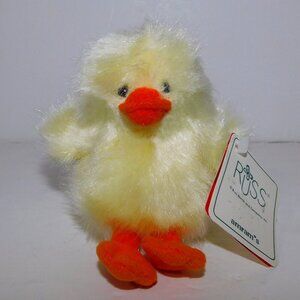 Russ Berrie  Baby Chick CHICKLES Retired 4" Plush Yellow New with Tag Easter